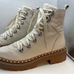 Steve Madden cream boots